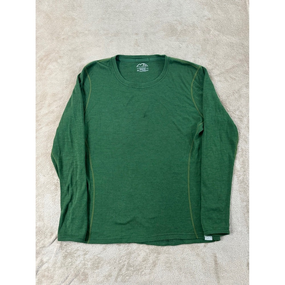 Merino tech Merino 250 Women's Size 2XL Green Long Sleeve Base layer Shirt Holes